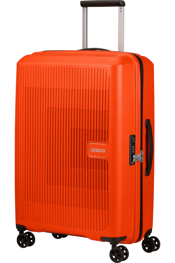 Mala de Viagem Média 67cm Expansível 4 Rodas Laranja Brilhante - AeroStep | American Tourister