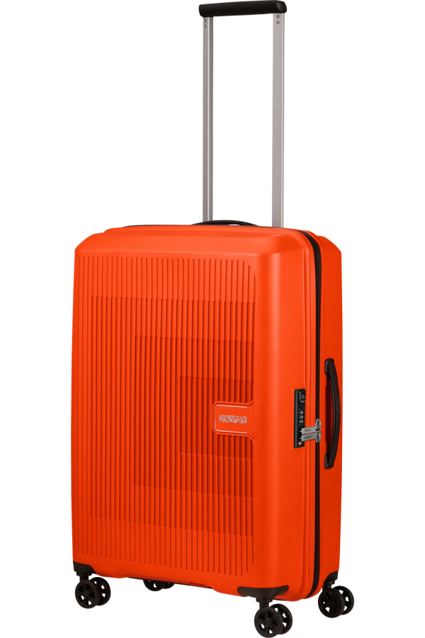 Mala de Viagem Média 67cm Expansível 4 Rodas Laranja Brilhante - AeroStep | American Tourister
