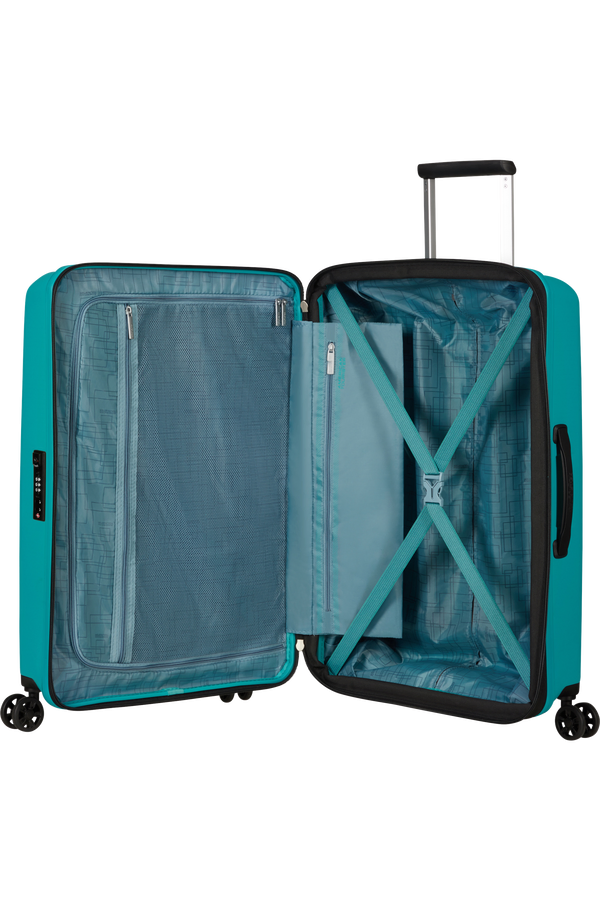 Mala de Viagem Média 67cm Expansível 4 Rodas Tónico Turquesa - AeroStep | American Tourister®