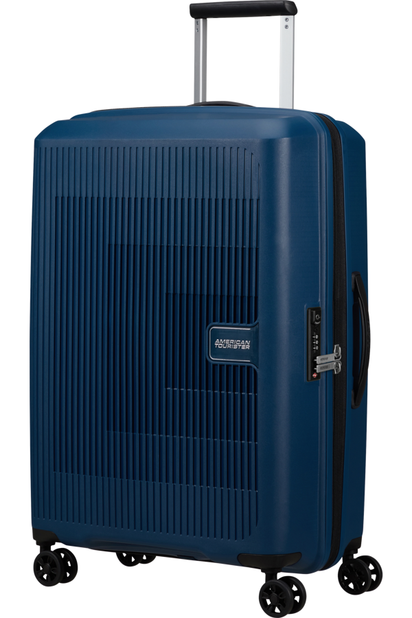 Mala de Viagem Média 67cm Expansível 4 Rodas Azul-Marinho - AeroStep | American Tourister