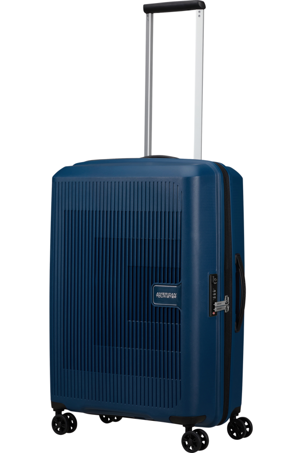 Mala de Viagem Média 67cm Expansível 4 Rodas Azul-Marinho - AeroStep | American Tourister