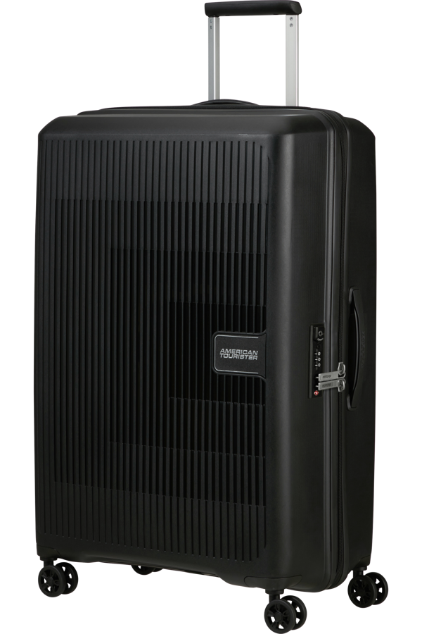 Mala de Viagem Grande 77cm Expansível 4 Rodas Preta - AeroStep | American Tourister