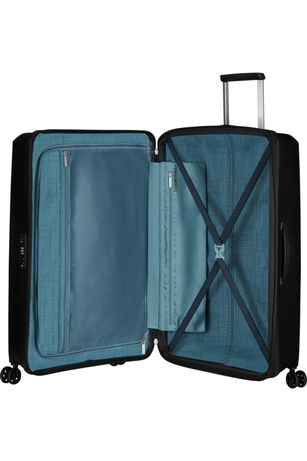 Mala de Viagem Grande 77cm Expansível 4 Rodas Preta - AeroStep | American Tourister