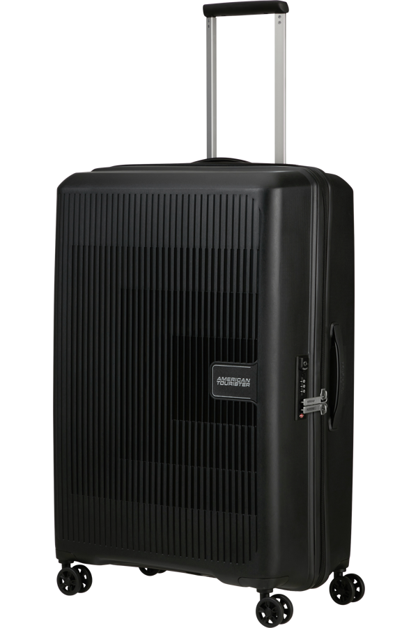 Mala de Viagem Grande 77cm Expansível 4 Rodas Preta - AeroStep | American Tourister