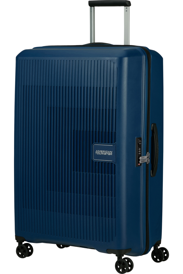 Mala de Viagem Grande 77cm Expansível 4 Rodas Azul-Marinho - AeroStep | American Tourister