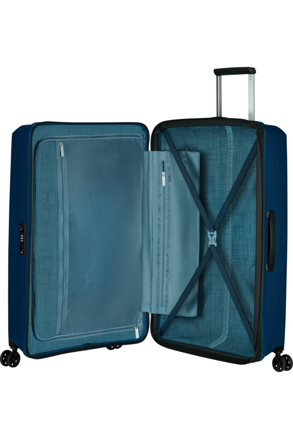Mala de Viagem Grande 77cm Expansível 4 Rodas Azul-Marinho - AeroStep | American Tourister