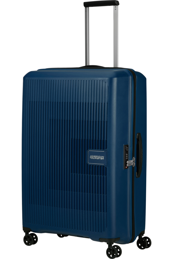 Mala de Viagem Grande 77cm Expansível 4 Rodas Azul-Marinho - AeroStep | American Tourister