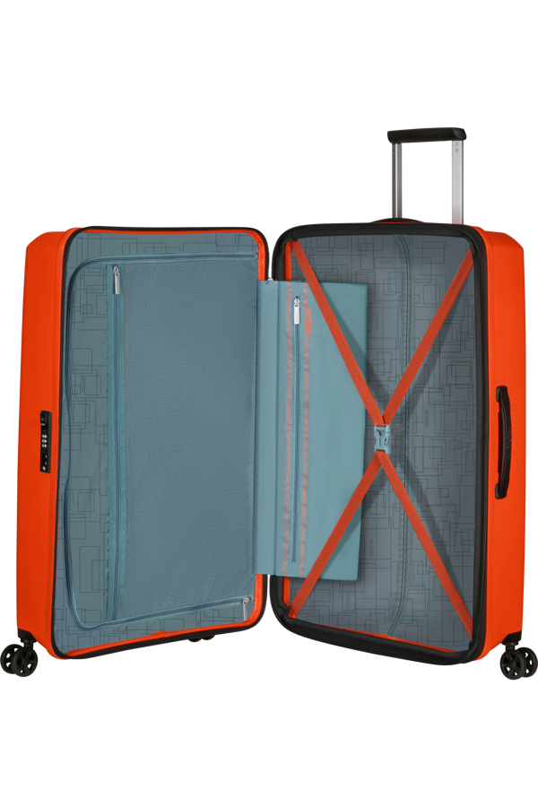 Mala de Viagem Grande 77cm Expansível 4 Rodas Laranja Brilhante - AeroStep | American Tourister