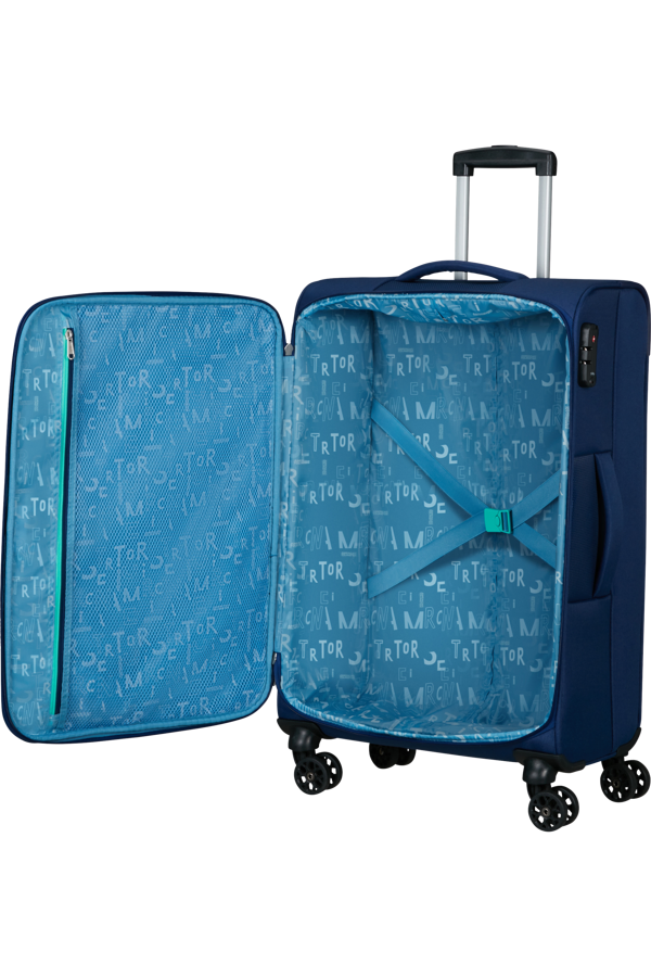 Mala de Viagem Média 68cm 4 Rodas Azul-Marinho - Sea Seeker | American Tourister