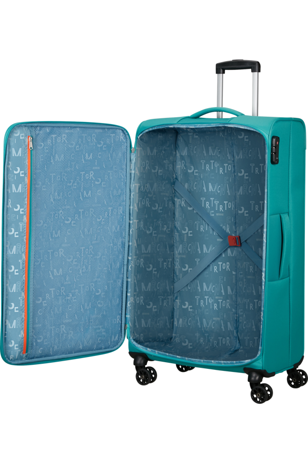 Mala de Viagem Grande 80cm 4 Rodas Verde-Água - Sea Seeker | American Tourister