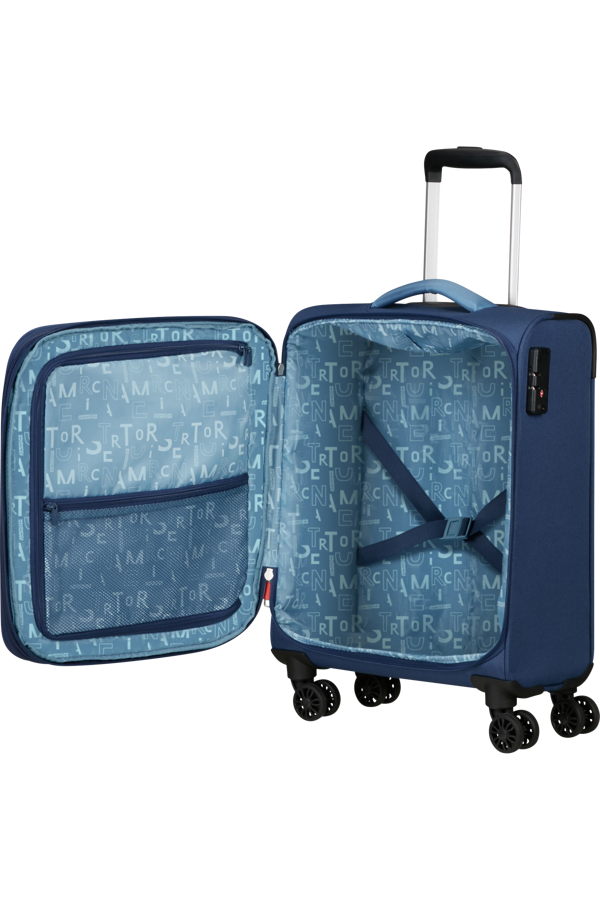 Mala de Cabine 55cm Expansível 4 Rodas Azul-Marinho - Pulsonic | American Tourister