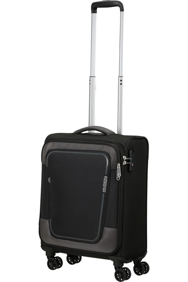 Mala de Cabine 55cm Expansível 4 Rodas Preto-Asfalto - Pulsonic | American Tourister