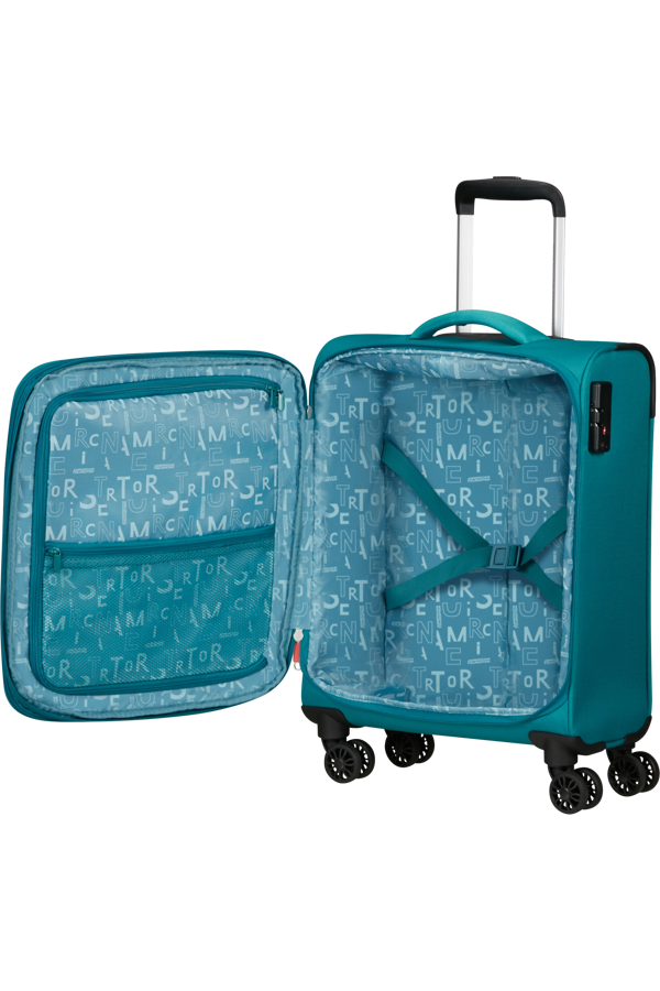 Mala de Cabine 55cm Expansível 4 Rodas Azul-Pedra - Pulsonic | American Tourister