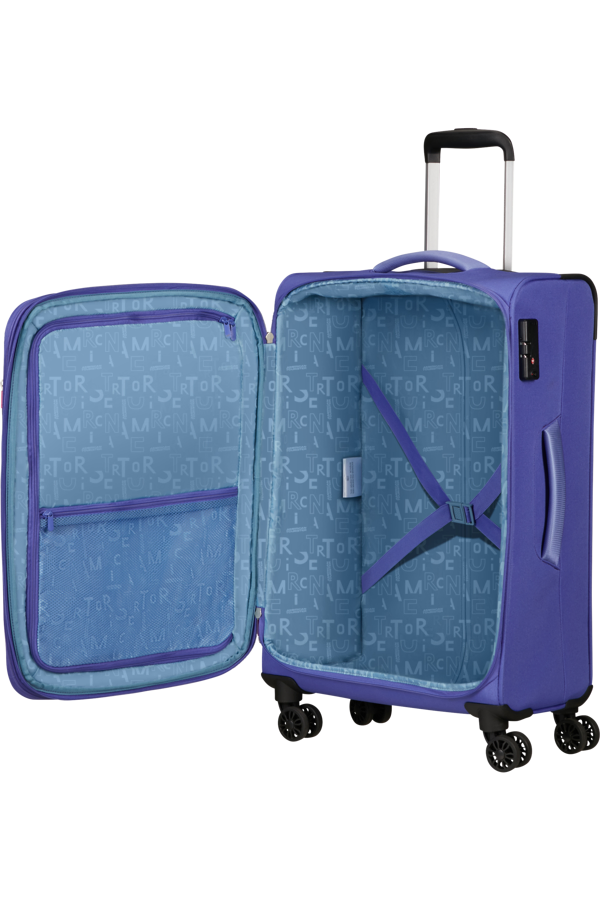 Mala de Viagem Média 68cm Expansível 4 Rodas Lilás - Pulsonic | American Tourister