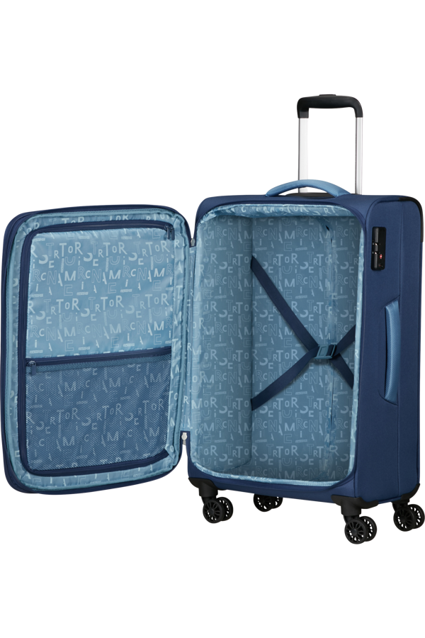 Mala de Viagem Média 68cm Expansível 4 Rodas Azul-Marinho - Pulsonic | American Tourister