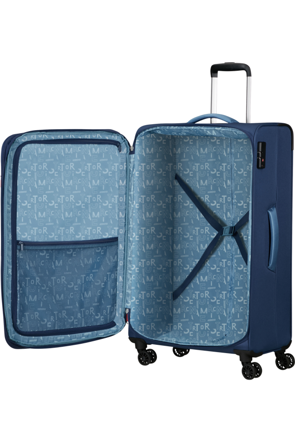 Mala de Viagem Grande 81cm Expansível 4 Rodas Azul-Marinho - Pulsonic | American Tourister