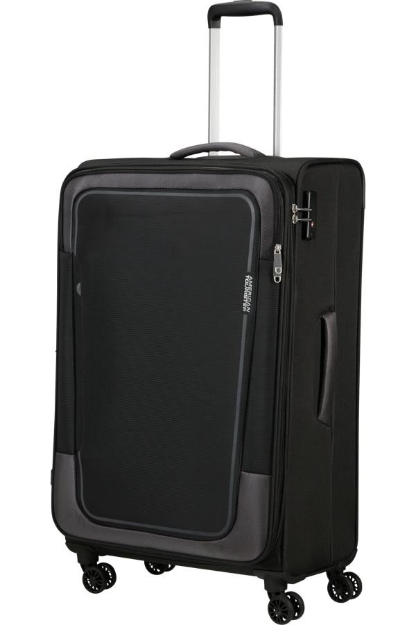 Mala de Viagem Grande 81cm Expansível 4 Rodas Preto-Asfalto - Pulsonic | American Tourister