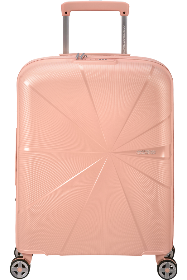 Mala de Cabine 55cm Expansível 4 Rodas Metalizada Pêssego - StarVibe | American Tourister