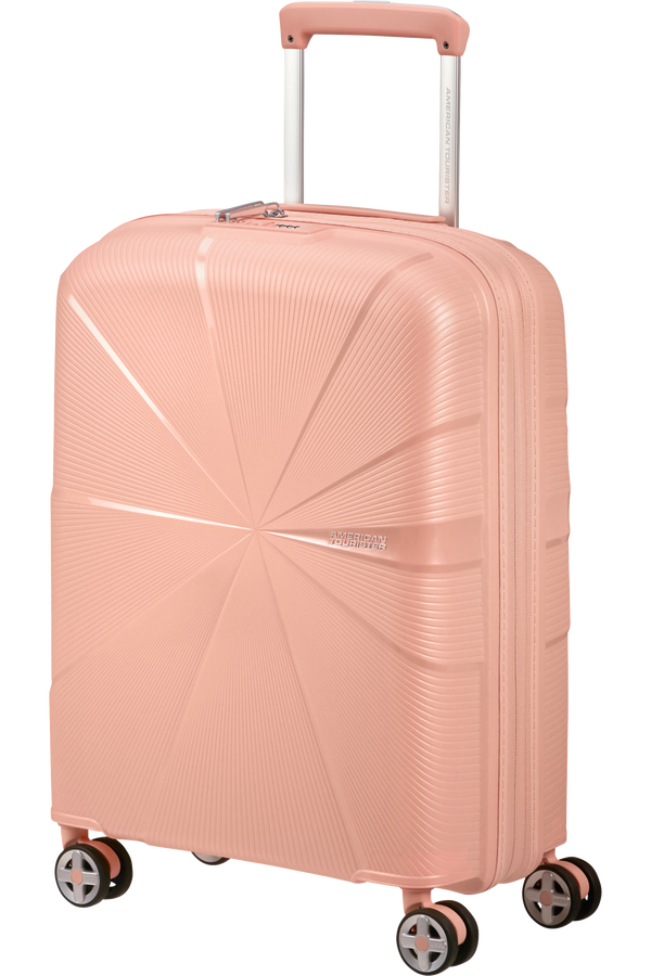 Mala de Cabine 55cm Expansível 4 Rodas Metalizada Pêssego - StarVibe | American Tourister