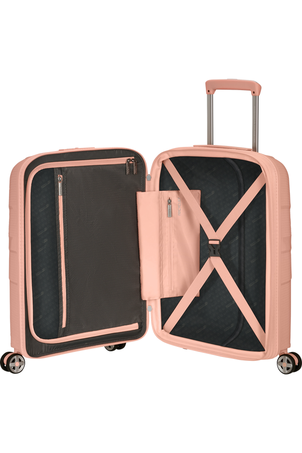Mala de Cabine 55cm Expansível 4 Rodas Metalizada Pêssego - StarVibe | American Tourister