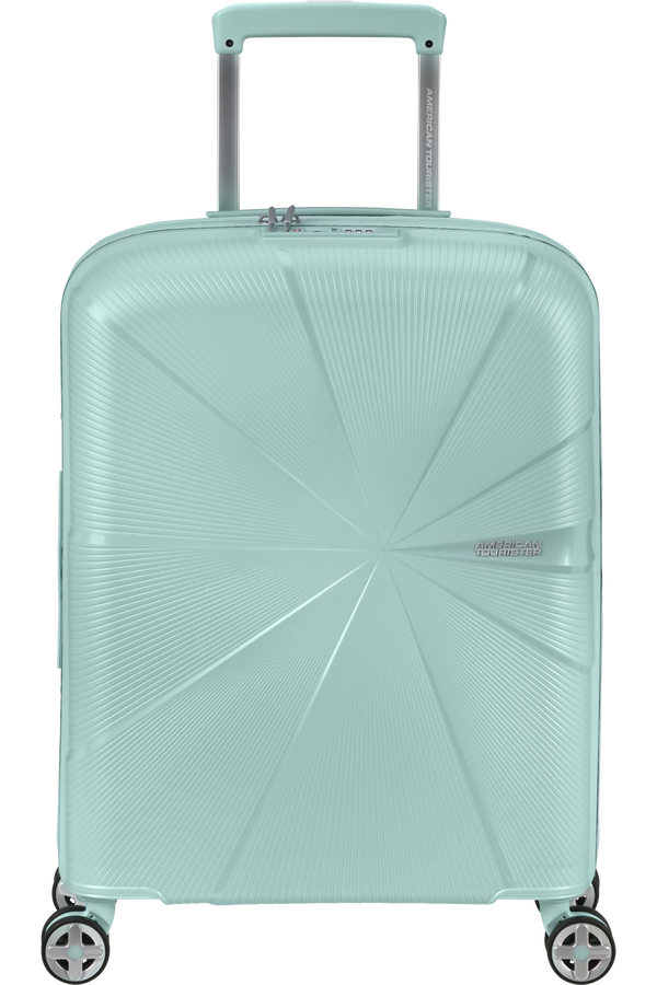 Mala de Cabine 55cm Expansível 4 Rodas Metalizada Azul Surf - StarVibe | American Tourister