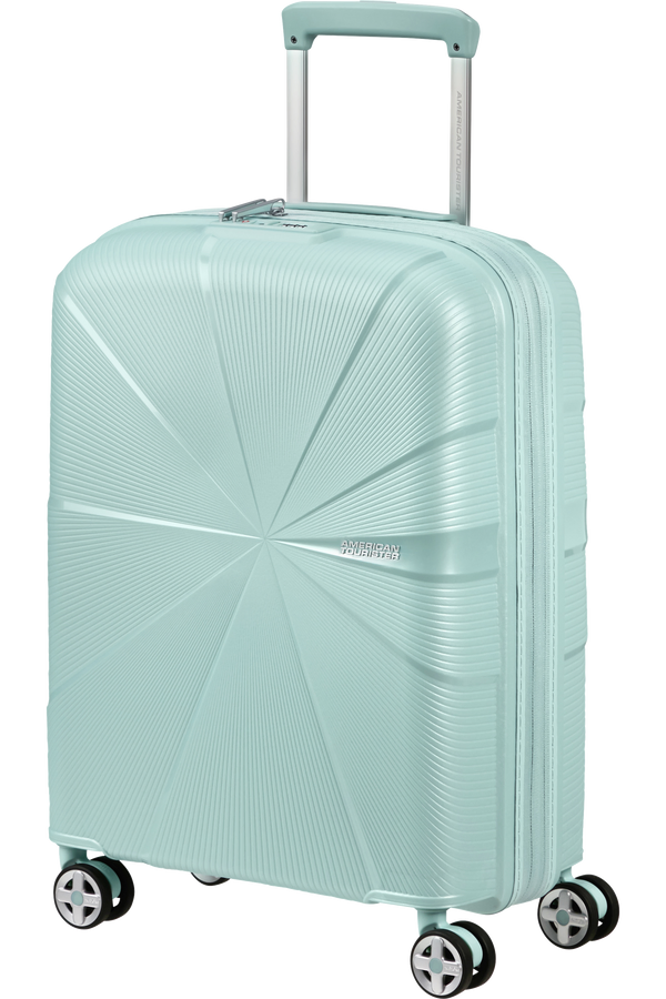 Mala de Cabine 55cm Expansível 4 Rodas Metalizada Azul Surf - StarVibe | American Tourister