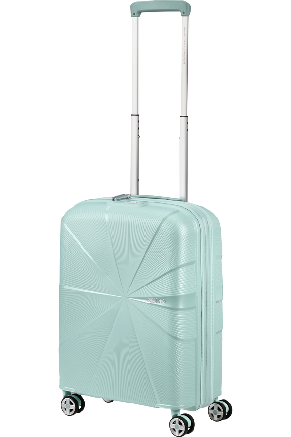 Mala de Cabine 55cm Expansível 4 Rodas Metalizada Azul Surf - StarVibe | American Tourister