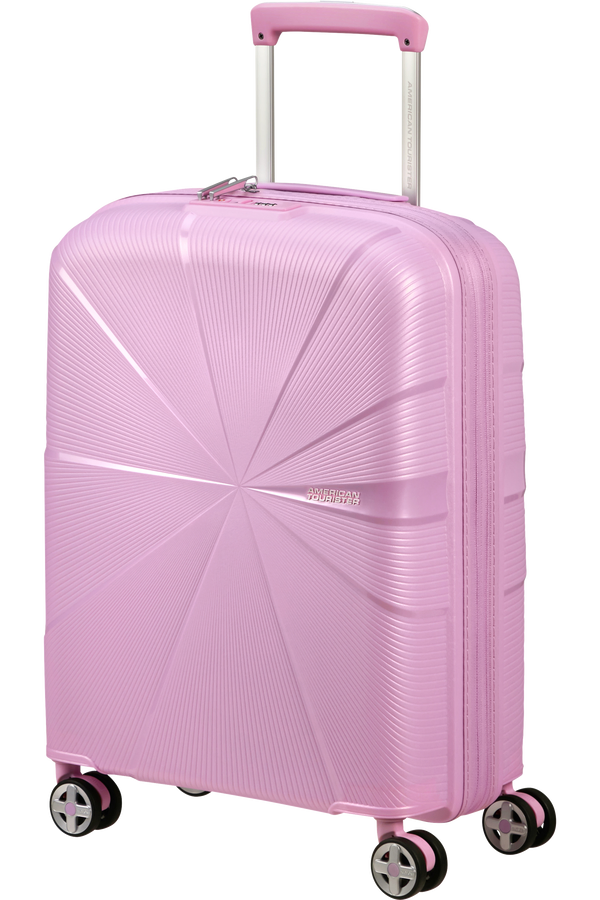 Mala de Cabine 55cm Expansível 4 Rodas Metalizada Lavanda Pastel - StarVibe | American Tourister