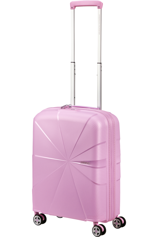 Mala de Cabine 55cm Expansível 4 Rodas Metalizada Lavanda Pastel - StarVibe | American Tourister
