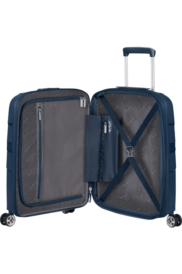 Mala de Cabine 55cm Expansível 4 Rodas Azul-Marinho - StarVibe | American Tourister
