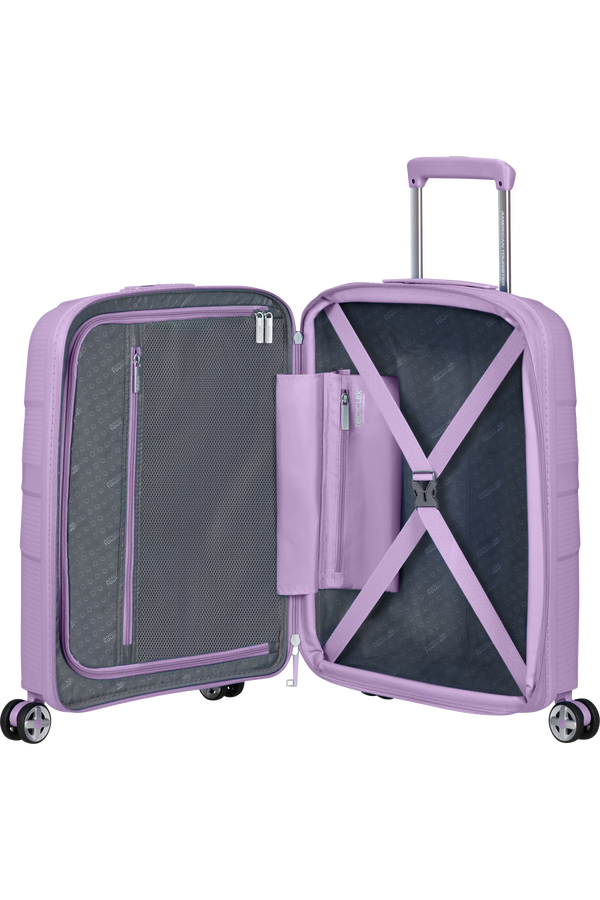 Mala de Cabine 55cm Expansível 4 Rodas Lavanda Digital - StarVibe | American Tourister