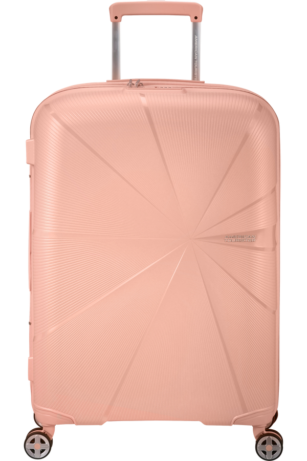 Mala de Viagem Média 67cm Expansível 4 Rodas Metalizada Pêssego - StarVibe | American Tourister