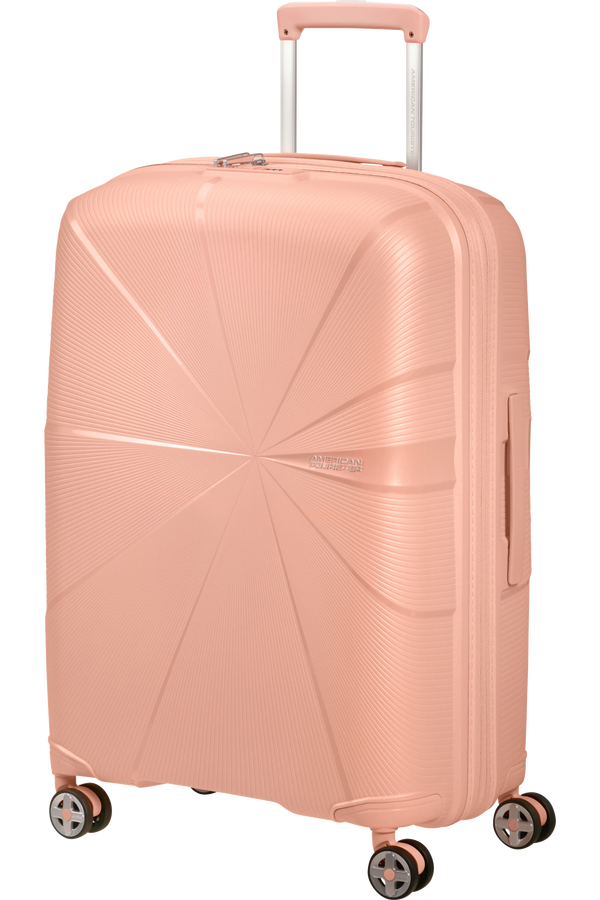Mala de Viagem Média 67cm Expansível 4 Rodas Metalizada Pêssego - StarVibe | American Tourister