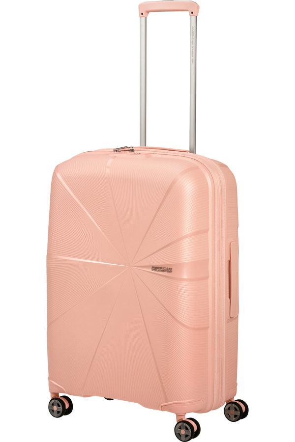 Mala de Viagem Média 67cm Expansível 4 Rodas Metalizada Pêssego - StarVibe | American Tourister