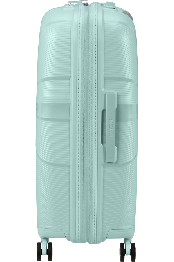 Mala de Viagem Média 67cm Expansível 4 Rodas Metalizada Azul Surf - StarVibe | American Tourister