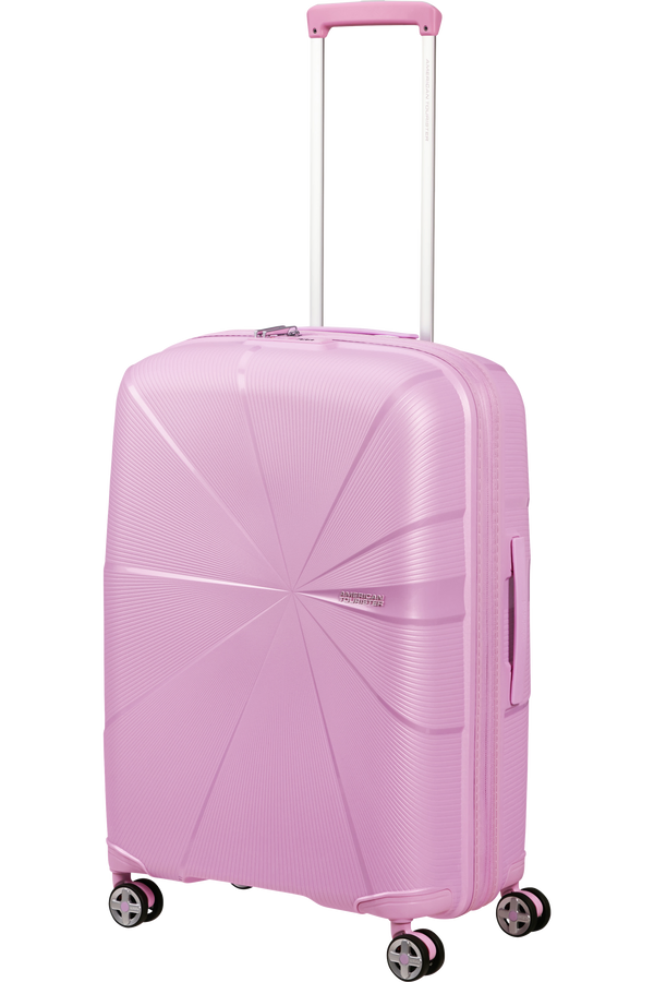 Mala de Viagem Média 67cm Expansível 4 Rodas Metalizada Lavanda Pastel - StarVibe | American Tourist