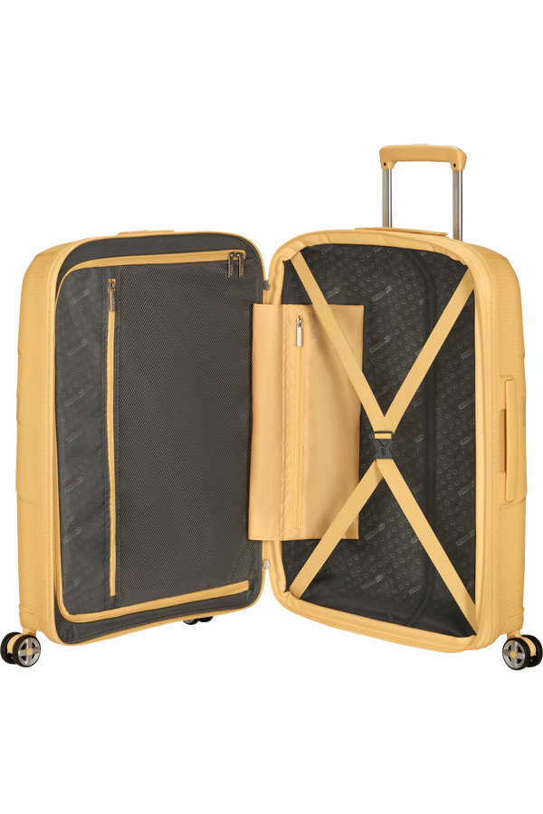 Mala de Viagem Média 67cm Expansível 4 Rodas Metalizada Banana - StarVibe | American Tourister