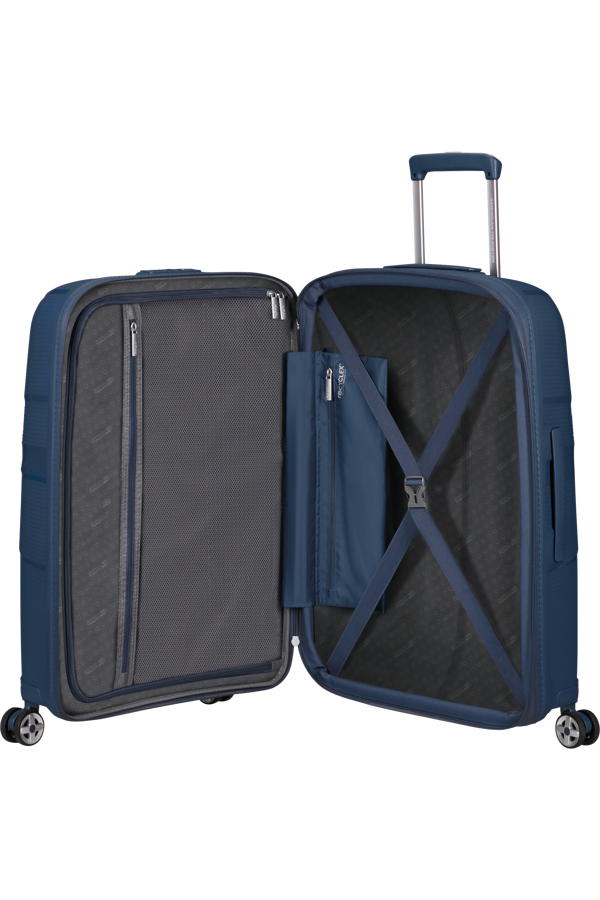 Mala de Viagem Média 67cm Expansível 4 Rodas Azul-Marinho - StarVibe | American Tourister