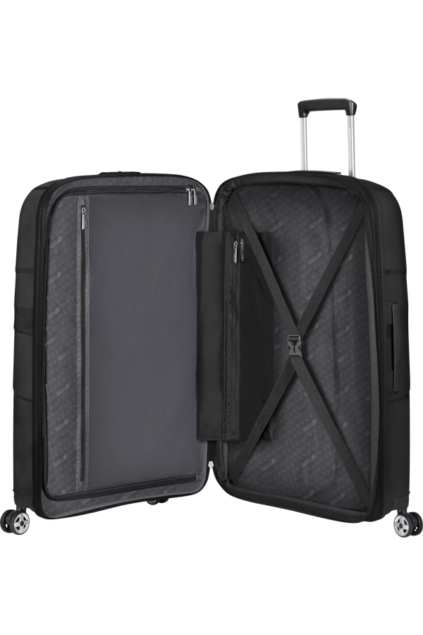 Mala de Viagem Grande 77cm Expansível 4 Rodas Preta - StarVibe | American Tourister