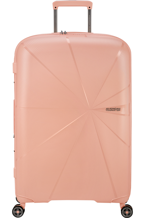 Mala de Viagem Grande 77cm Expansível 4 Rodas Metalizada Pêssego - StarVibe | American Tourister