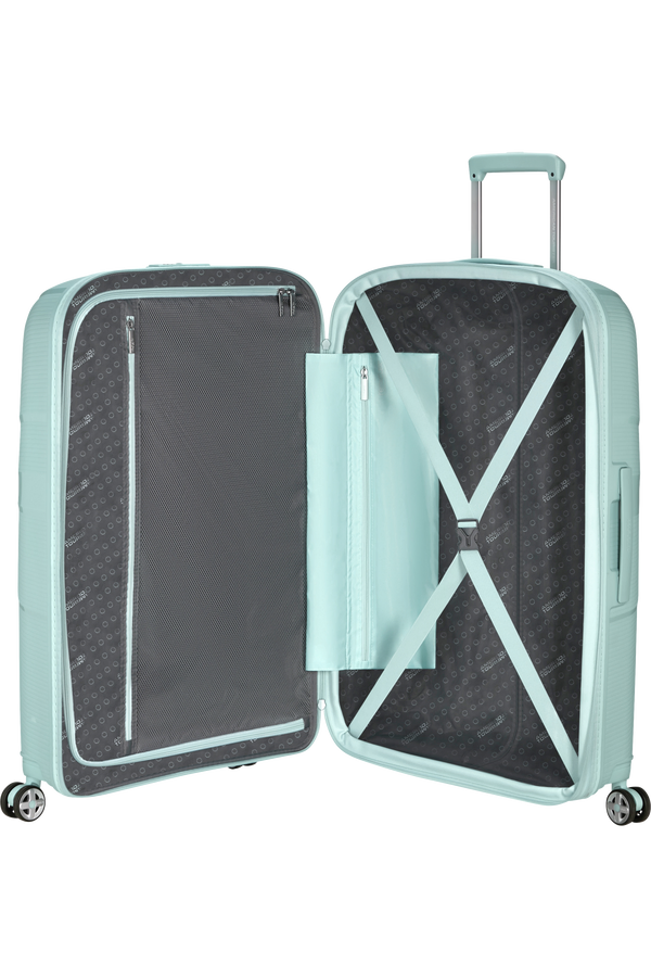 Mala de Viagem Grande 77cm Expansível 4 Rodas Metalizada Azul-Surf - StarVibe | American Tourister