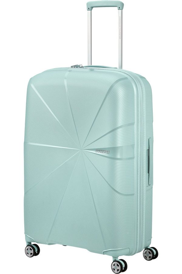 Mala de Viagem Grande 77cm Expansível 4 Rodas Metalizada Azul-Surf - StarVibe | American Tourister