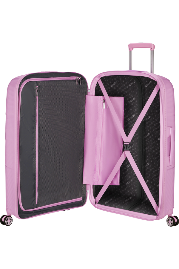 Mala de Viagem Grande 77cm Expansível 4 Rodas Metalizada Lavanda Pastel - StarVibe | American Touris