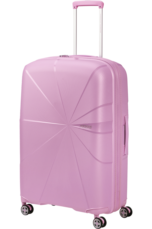 Mala de Viagem Grande 77cm Expansível 4 Rodas Metalizada Lavanda Pastel - StarVibe | American Touris