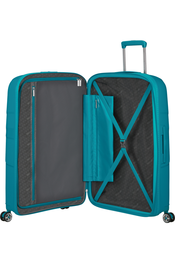 Mala de Viagem Grande 77cm Expansível 4 Rodas Azul-Esverdeado - StarVibe | American Tourister