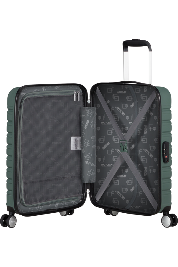 Mala de Cabine 55cm 4 Rodas Verde Floresta - Flashline | American Tourister