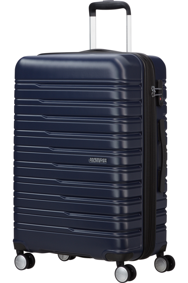 Mala de Viagem Média 67cm Expansível 4 Rodas Azul Tinta - Flashline | American Tourister
