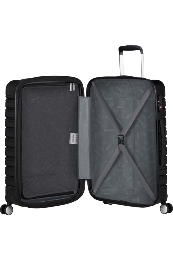 Mala de Viagem Média 67cm Expansível 4 Rodas Preto Sombra - Flashline | American Tourister