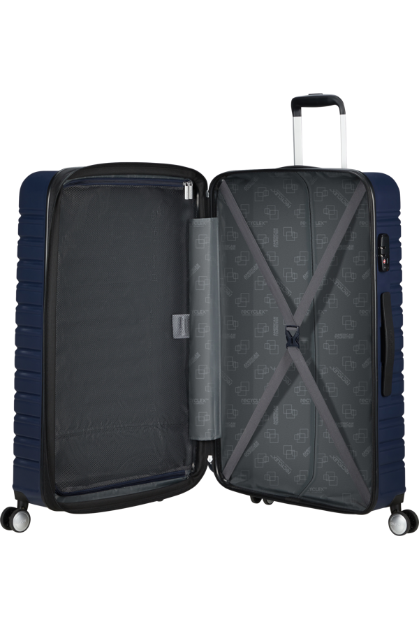 Mala de Viagem Grande 78cm Expansível 4 Rodas Azul Tinta - Flashline | American Tourister
