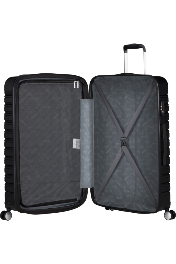Mala de Viagem Grande 78cm Expansível 4 Rodas Preto Sombra - Flashline | American Tourister